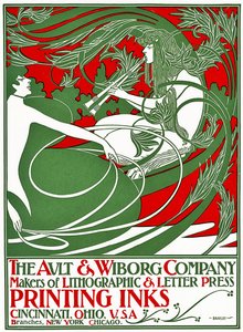 Art Nouveau poster met Pan, 1895